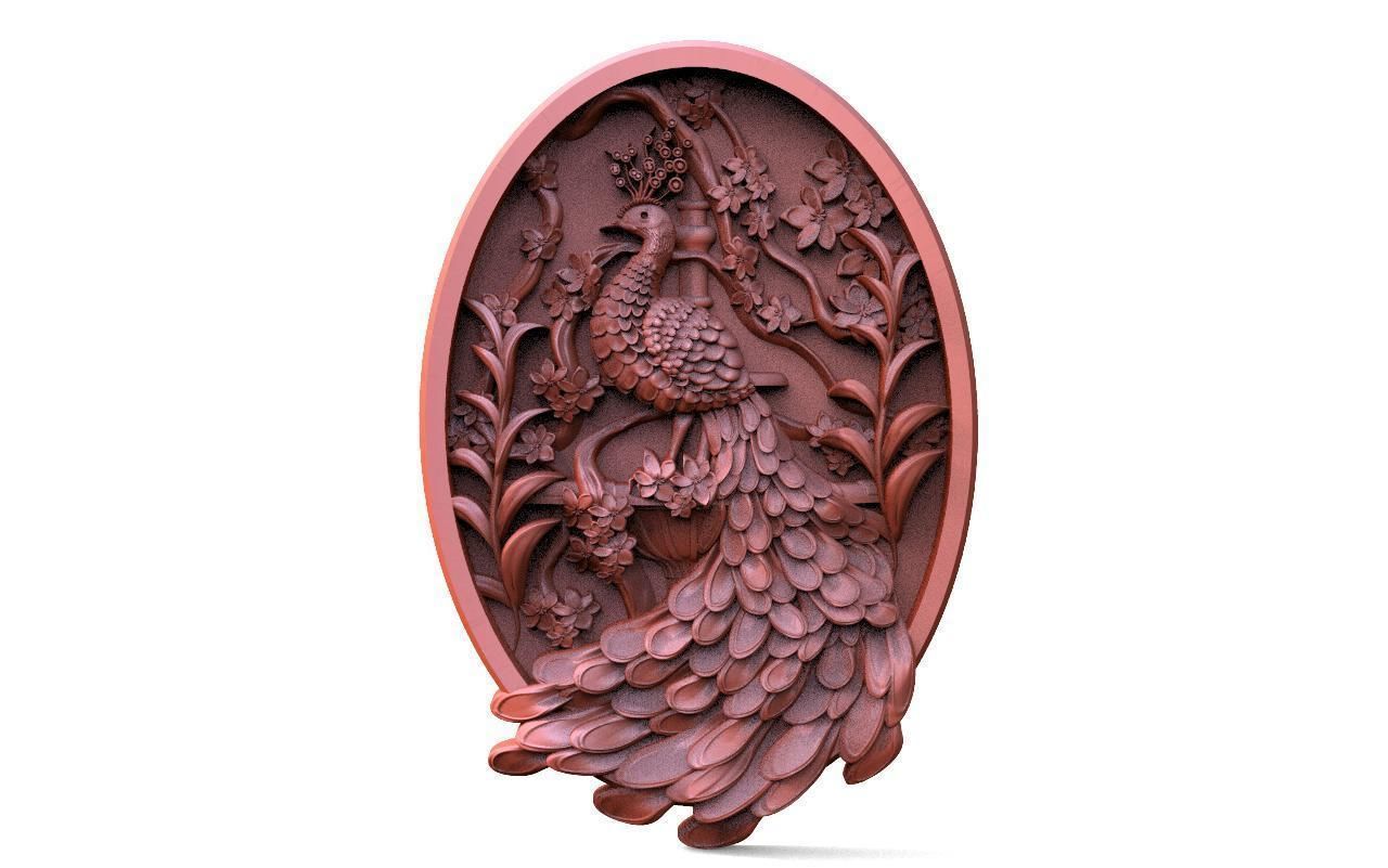 Peacock CNC 3D print model_1