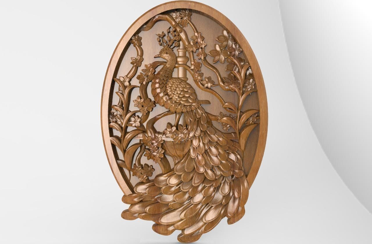 Peacock CNC 3D print model_6