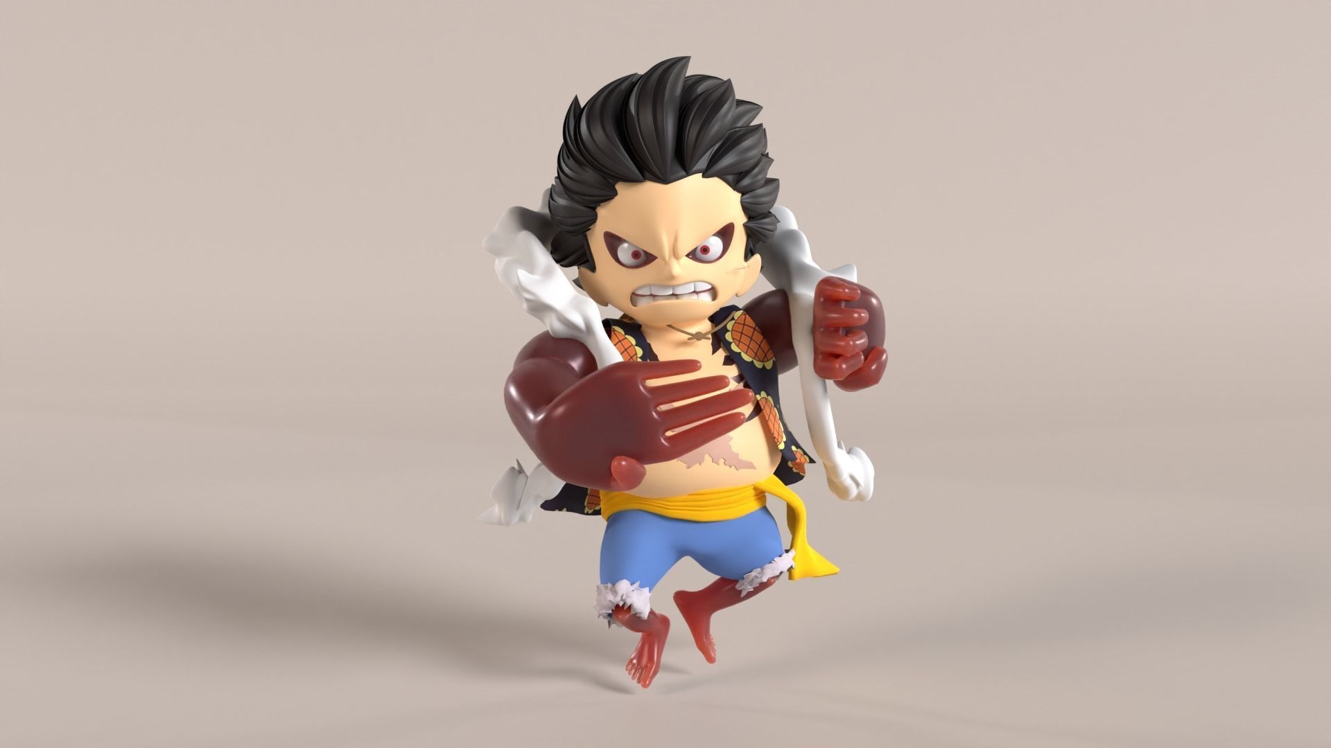 Luffy Gear4 SD - One Piece 3D model_2