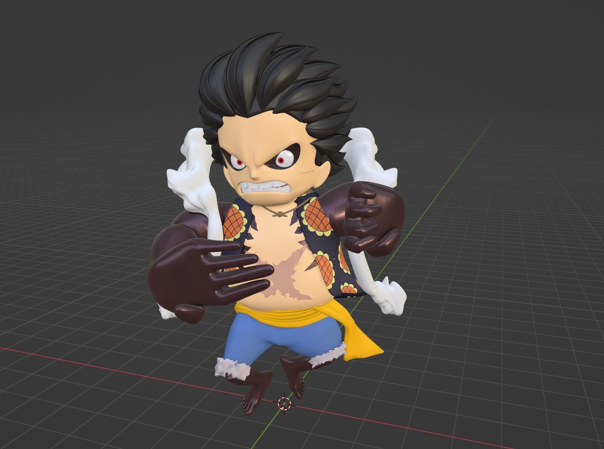 Luffy Gear4 SD - One Piece 3D model_4