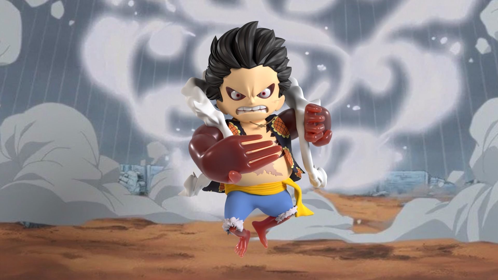 Luffy Gear4 SD - One Piece 3D model_1