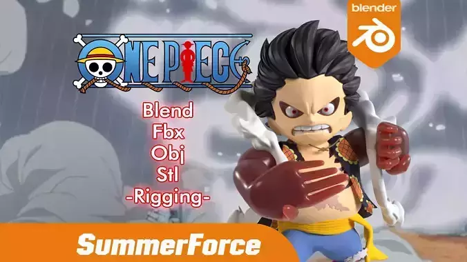 Luffy Gear4 SD - One Piece 3D model