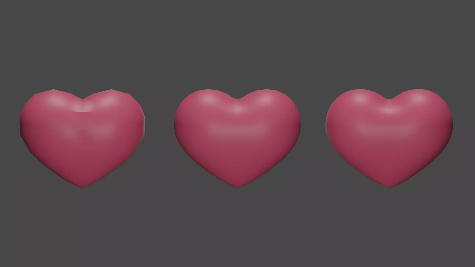 Hearts Set 1 - Animated Particle System Included Low-poly 3D model
