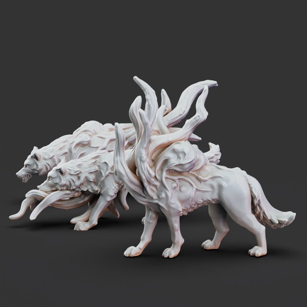 Corrupted Wolves - 3D Printable TTRPG - PRESUPPORTED - 32mm 3D print model_8