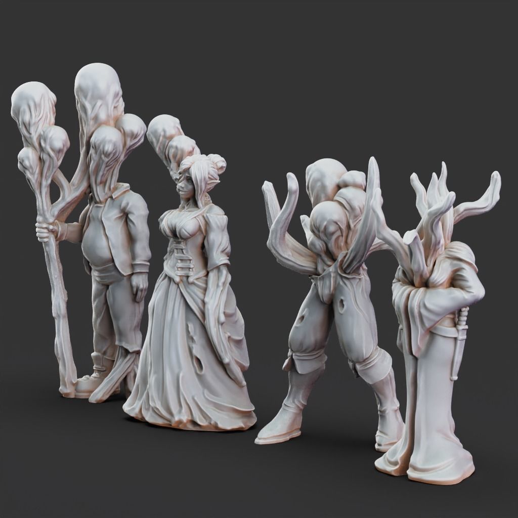 Corrupted Townsfolk - 3D Printable TTRPG - PRESUPPORTED - 32mm 3D print model_5