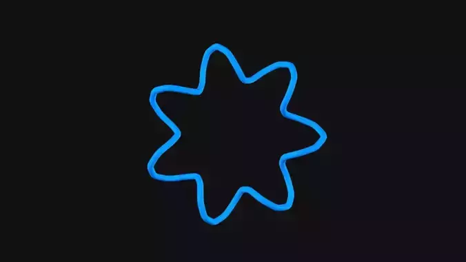 Torus Knot 2 Low-poly 3D model