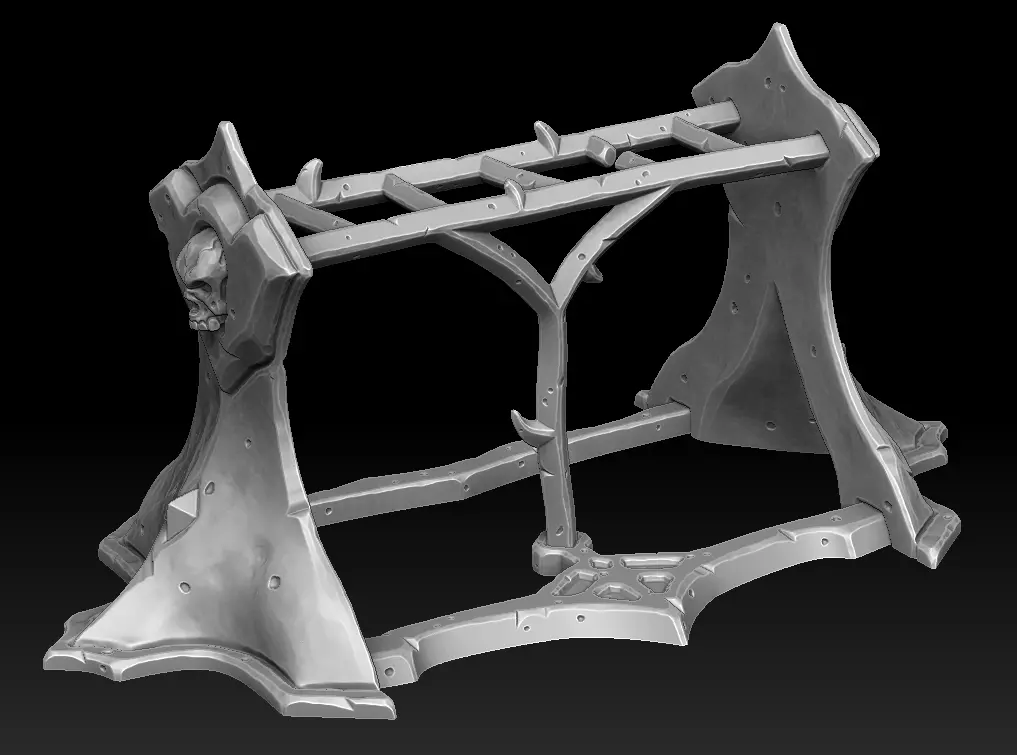 Undead weapon rack 3d print 3D print model