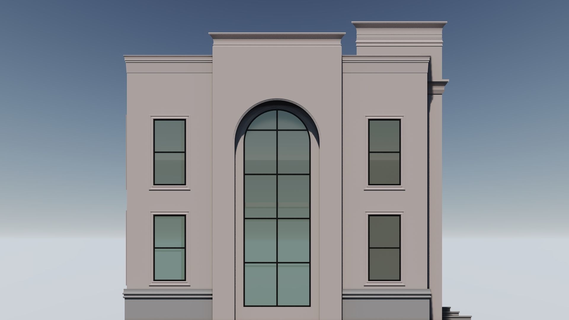 Neoclassic house  3D model_7