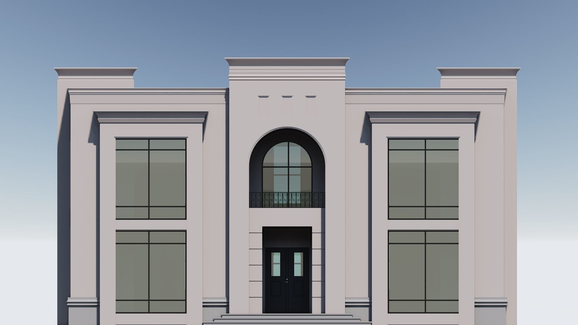 Neoclassic house  3D model_6