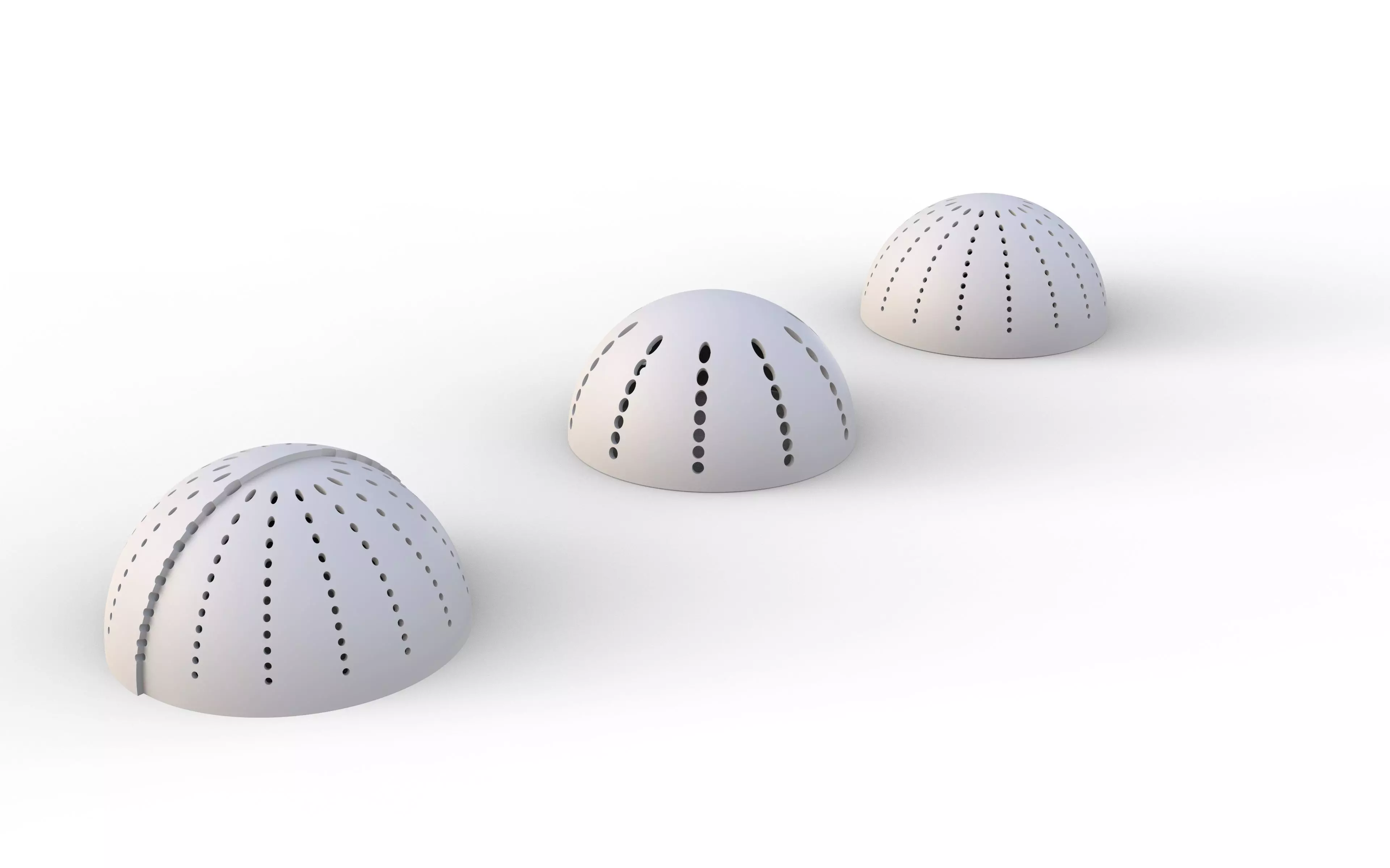 perforated hemisphere Free 3D model_0