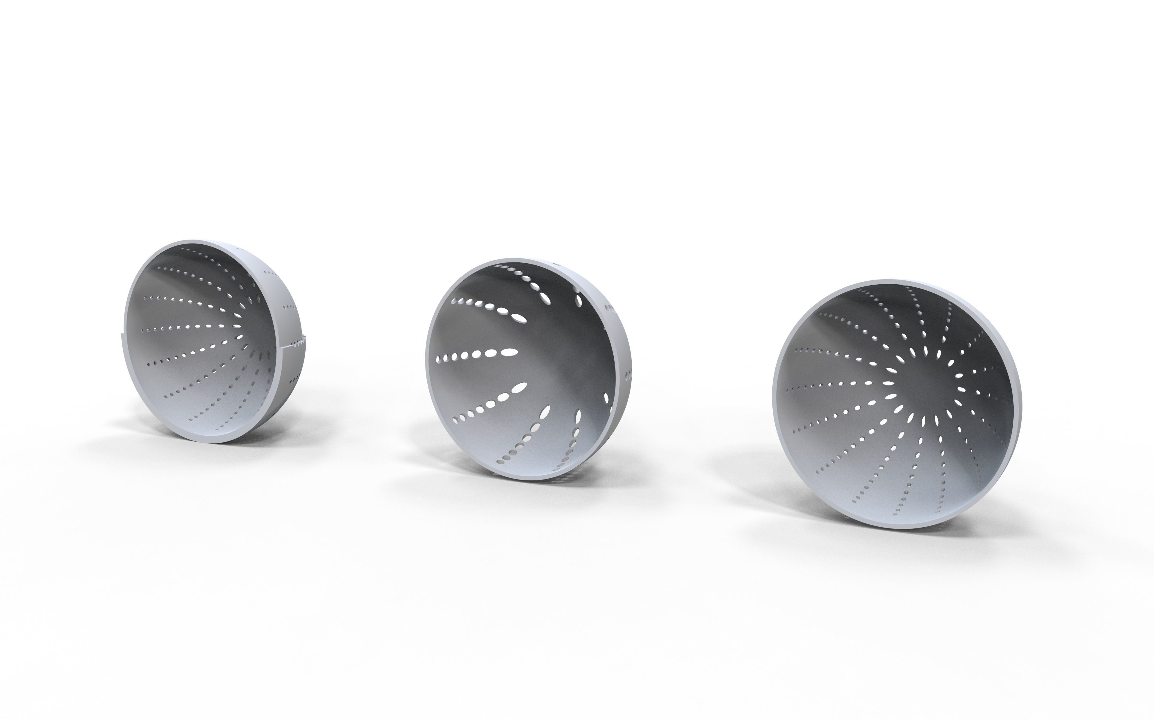 perforated hemisphere Free 3D model_4