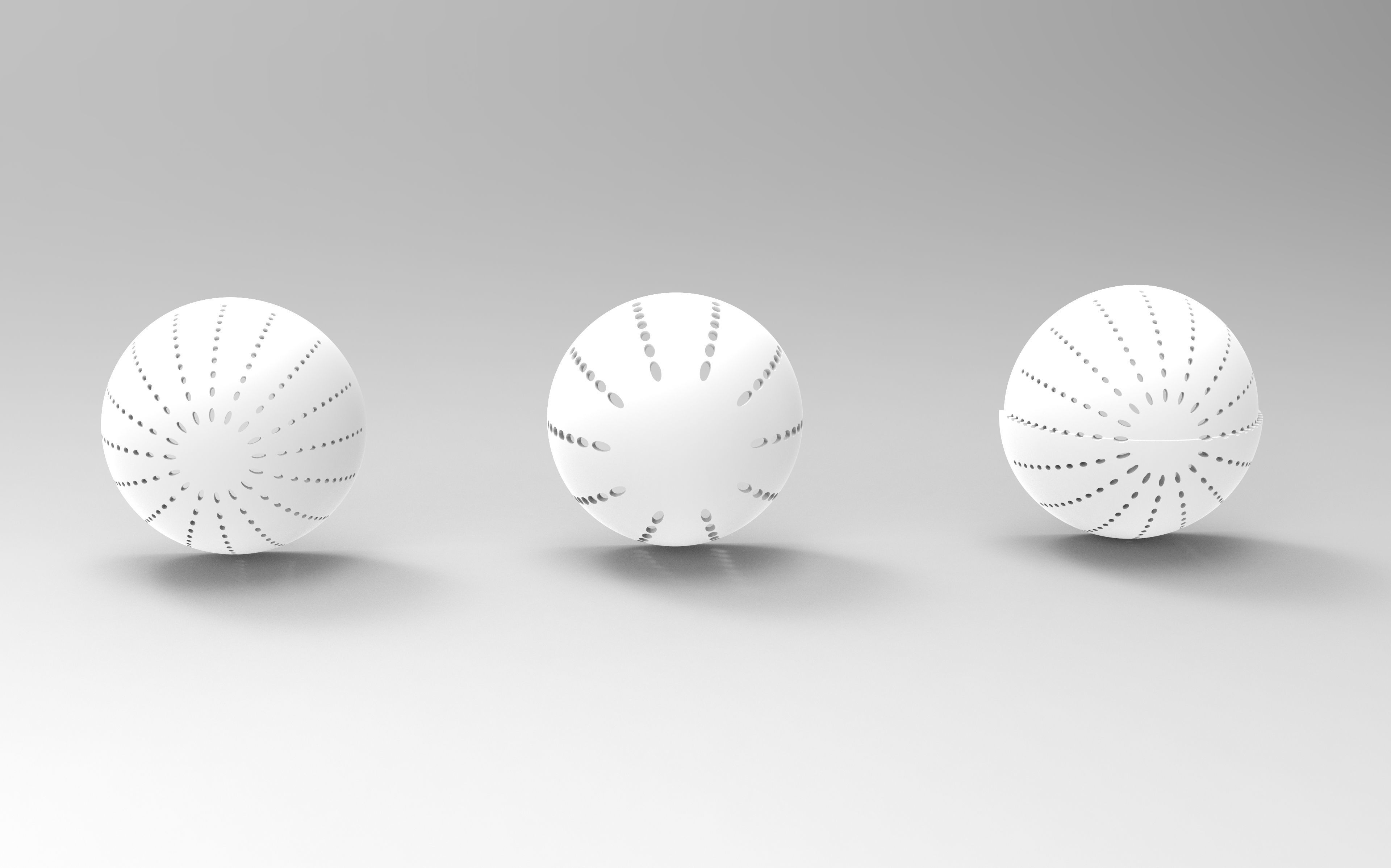 perforated hemisphere Free 3D model_8
