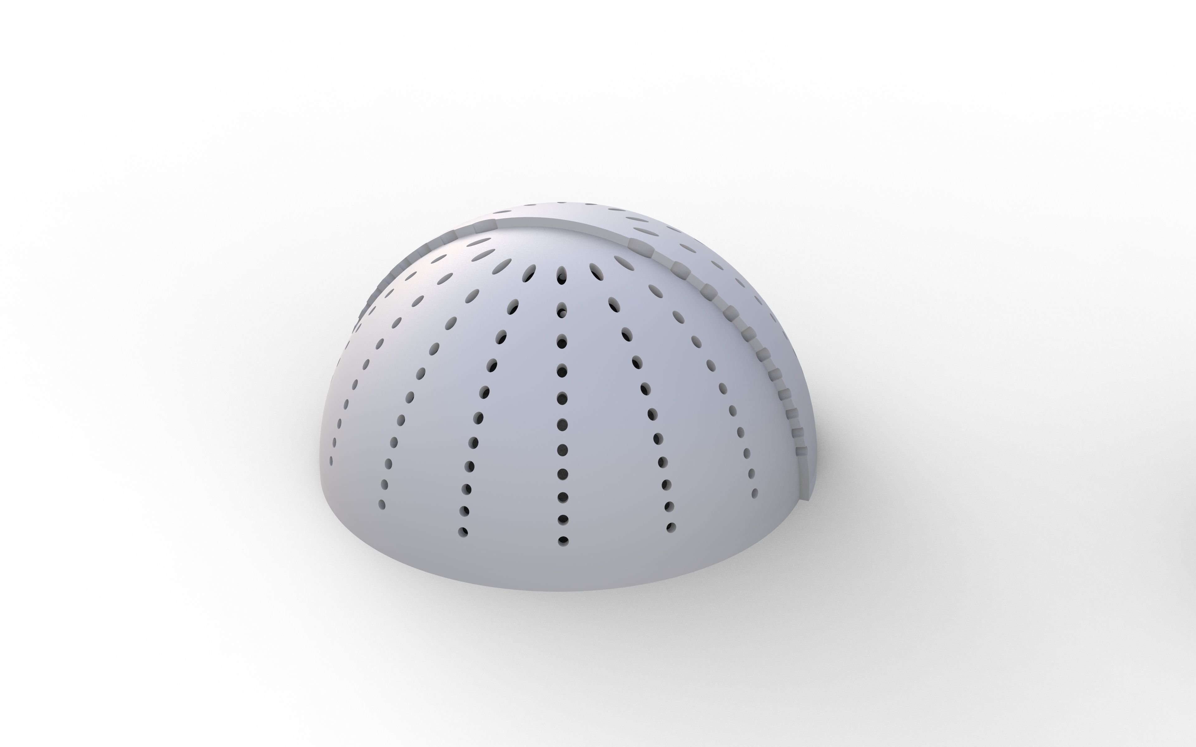 perforated hemisphere Free 3D model_1