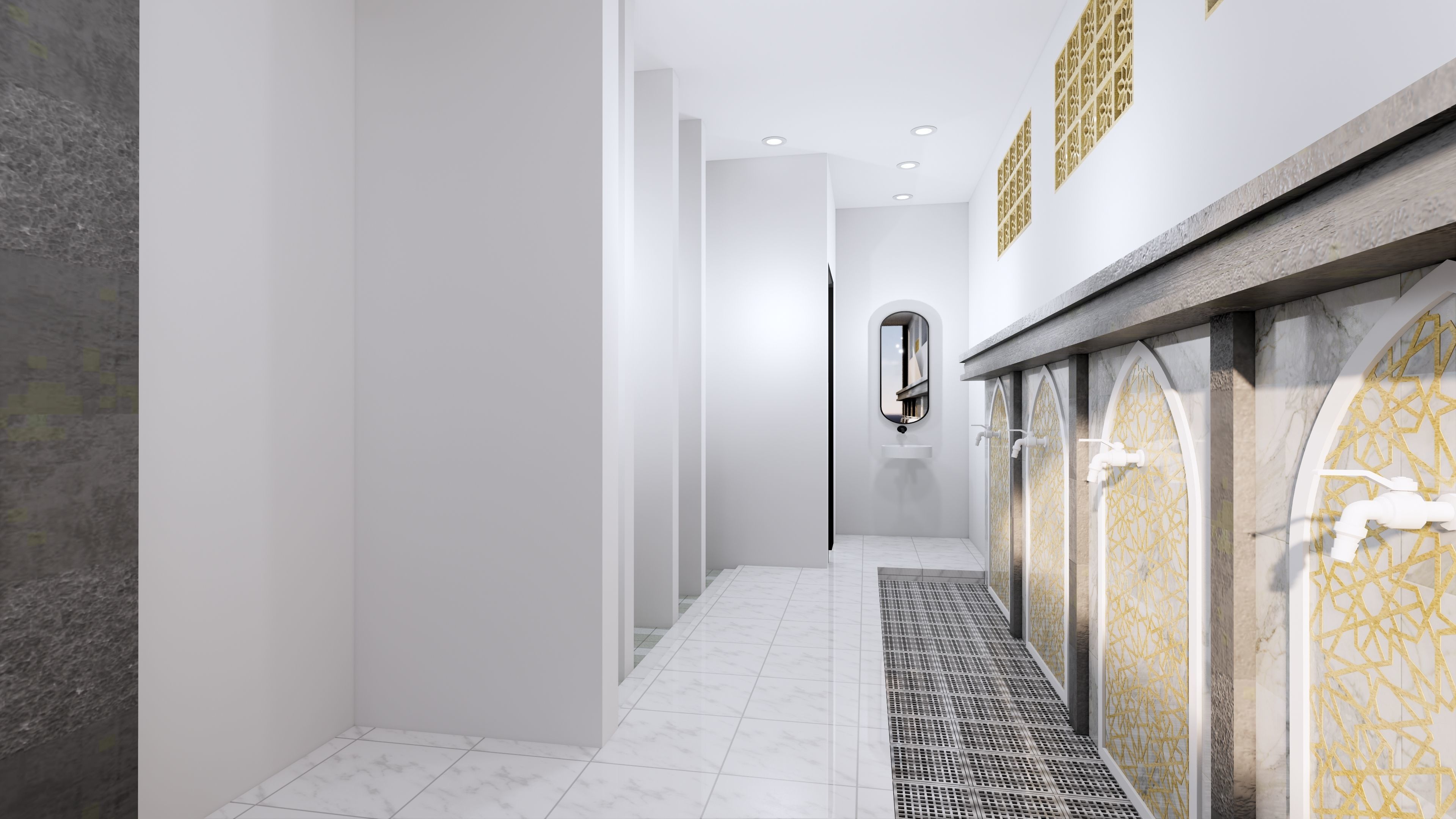 3D model Toilet and Wudhu spot at Mosque smallMosque Prayer room islam