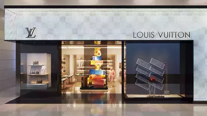 Louis Vuitton 3D Store 3D model 4 3D model