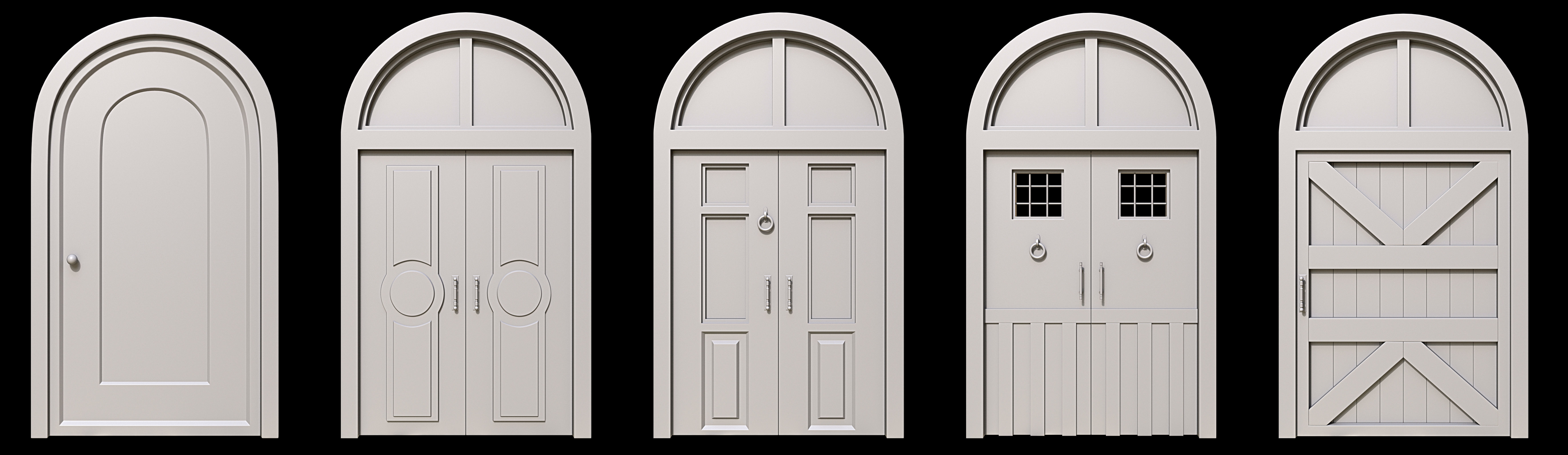 78 Gate Base Mesh Pack Low-poly 3D model_11