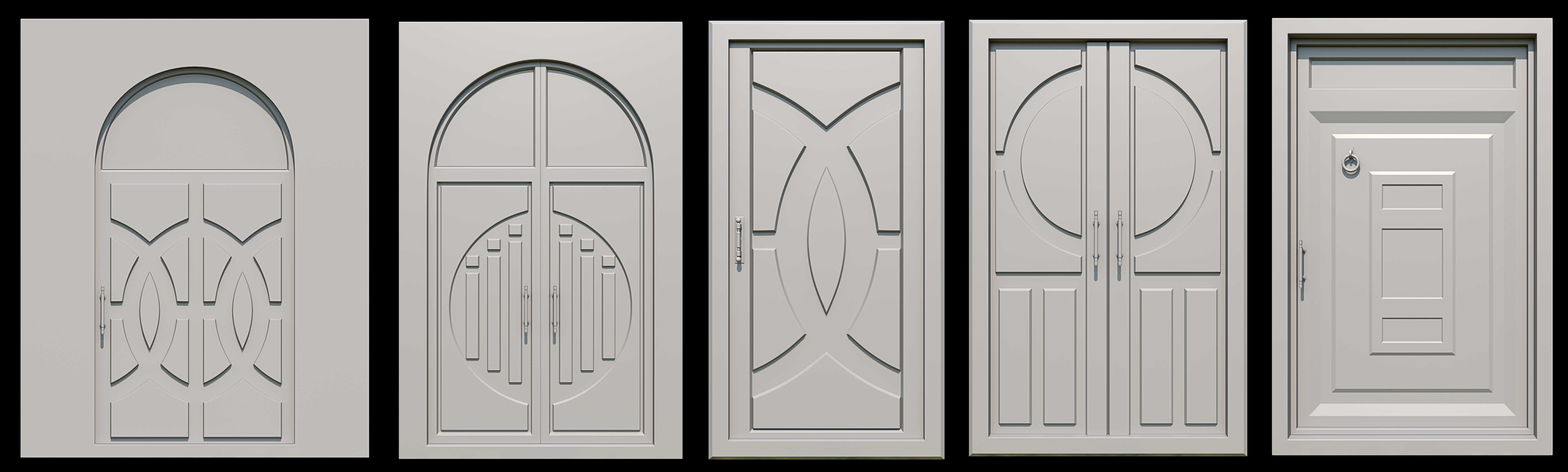 78 Gate Base Mesh Pack Low-poly 3D model_14