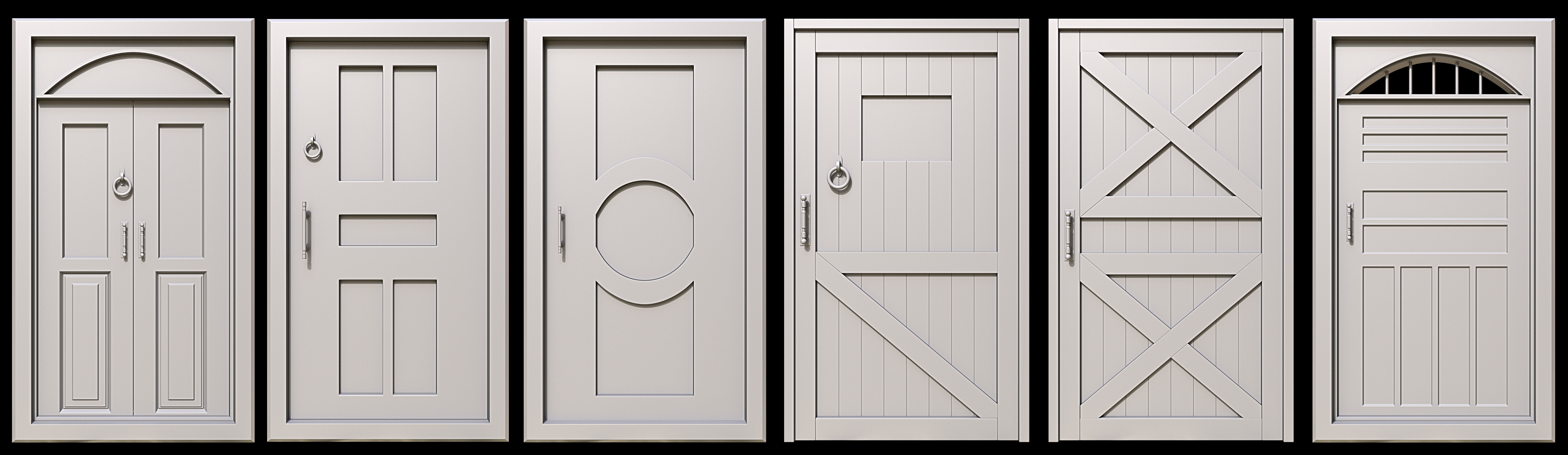 78 Gate Base Mesh Pack Low-poly 3D model_10