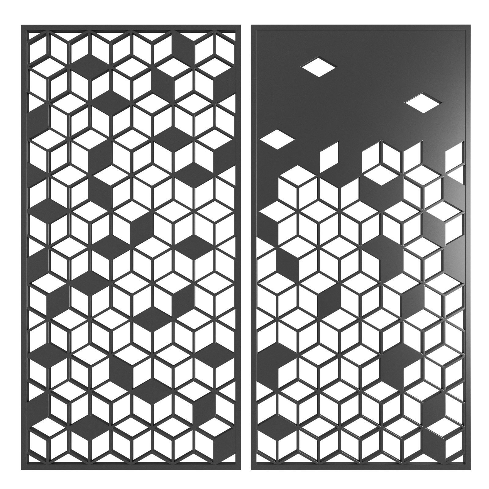 Exterior Decorative Panel CNC model 3D model_1