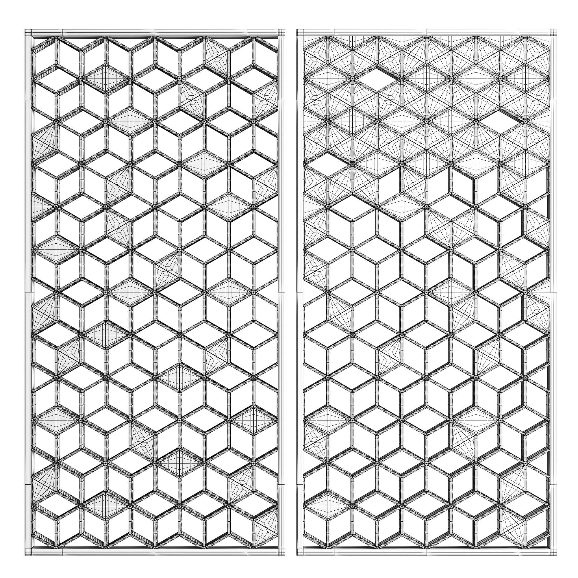 Exterior Decorative Panel CNC model 3D model_3