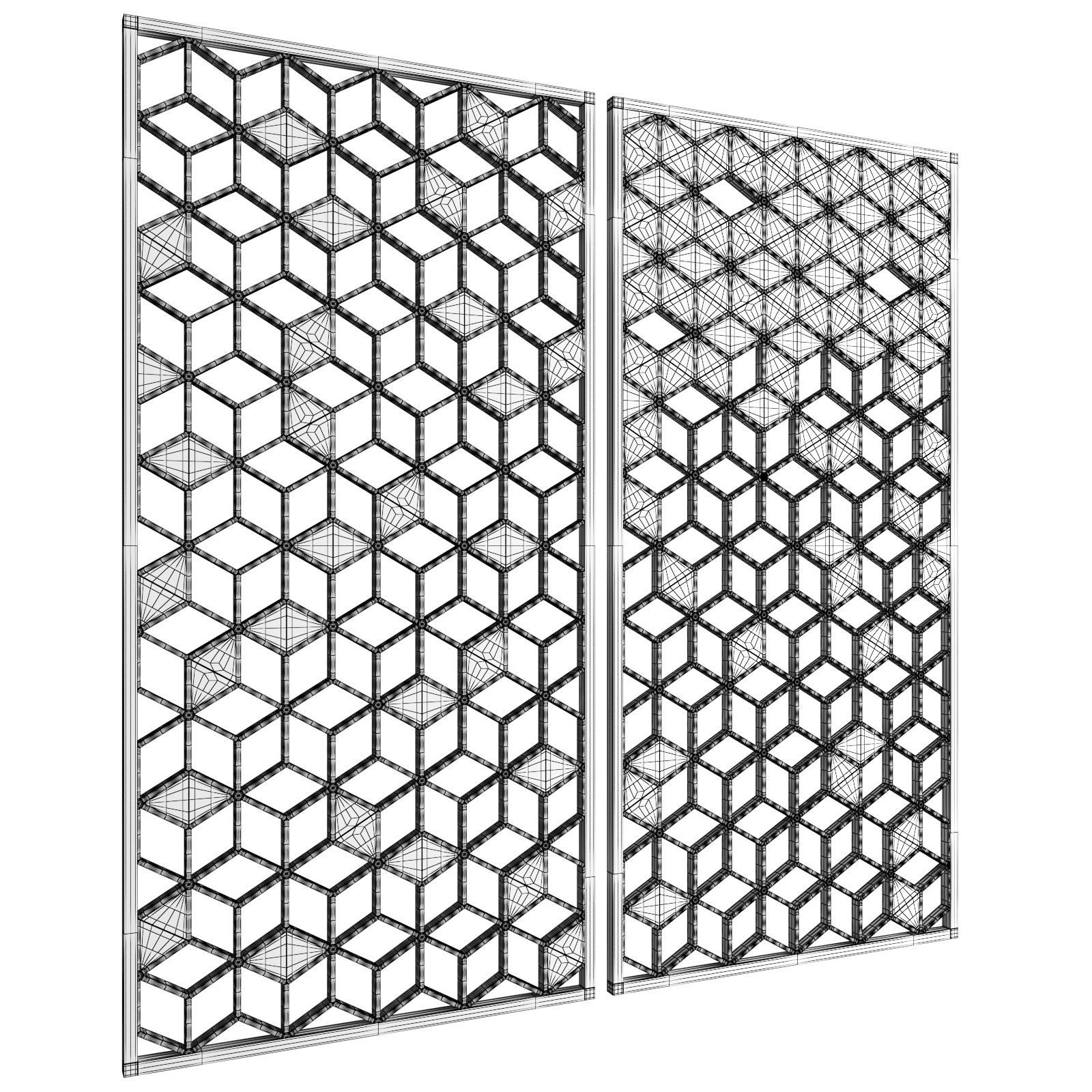 Exterior Decorative Panel CNC model 3D model_4
