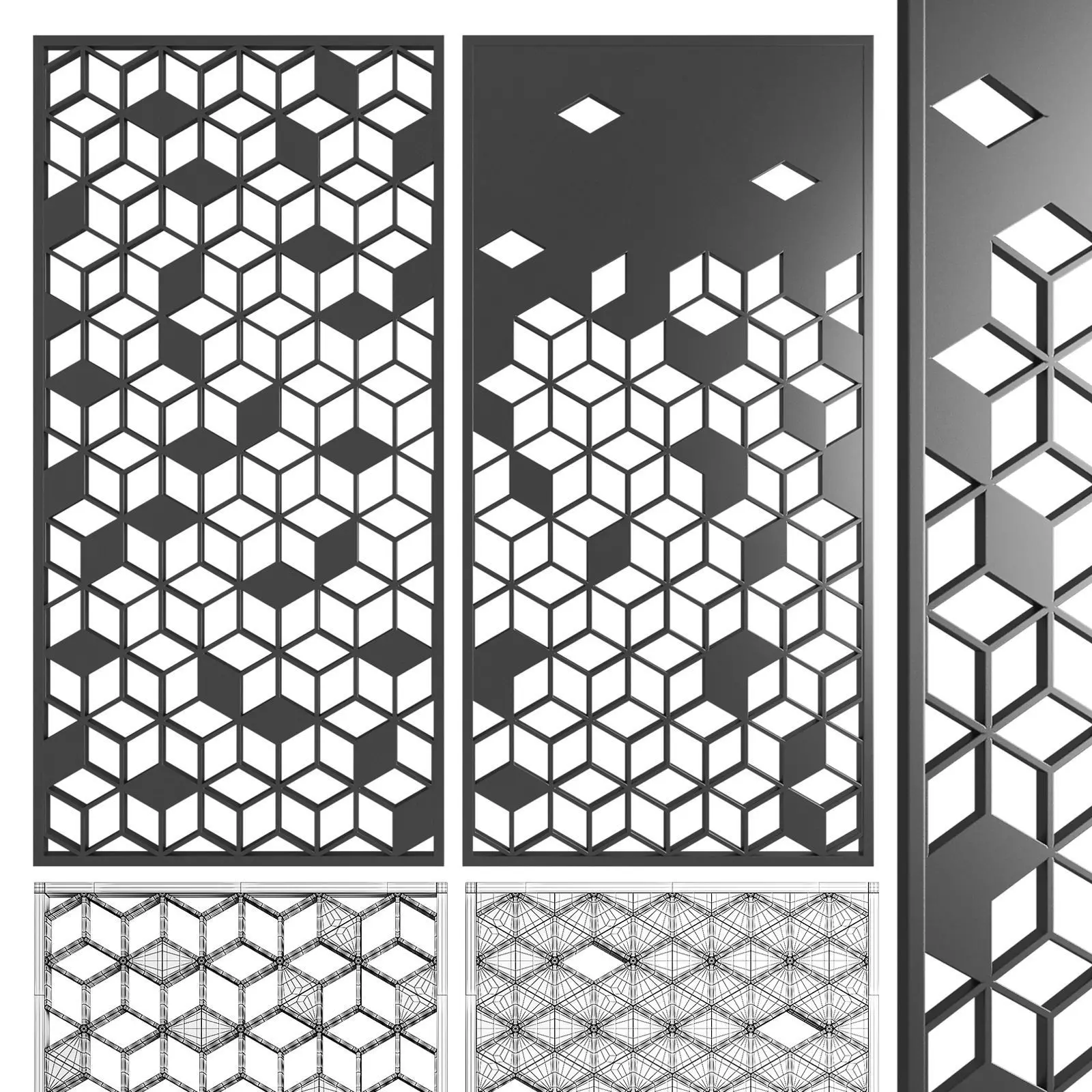 Exterior Decorative Panel CNC model 3D model_0