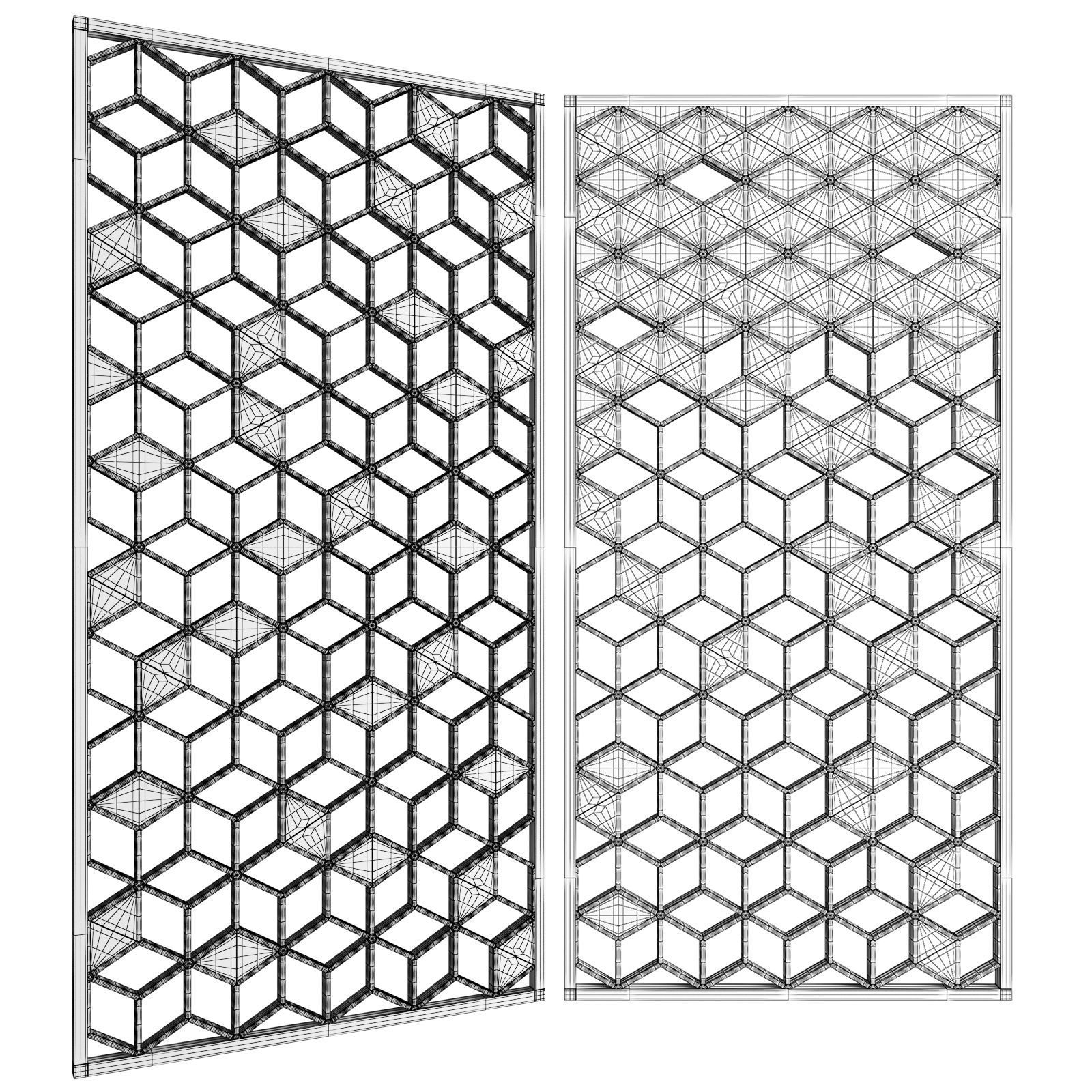 Exterior Decorative Panel CNC model 3D model_5