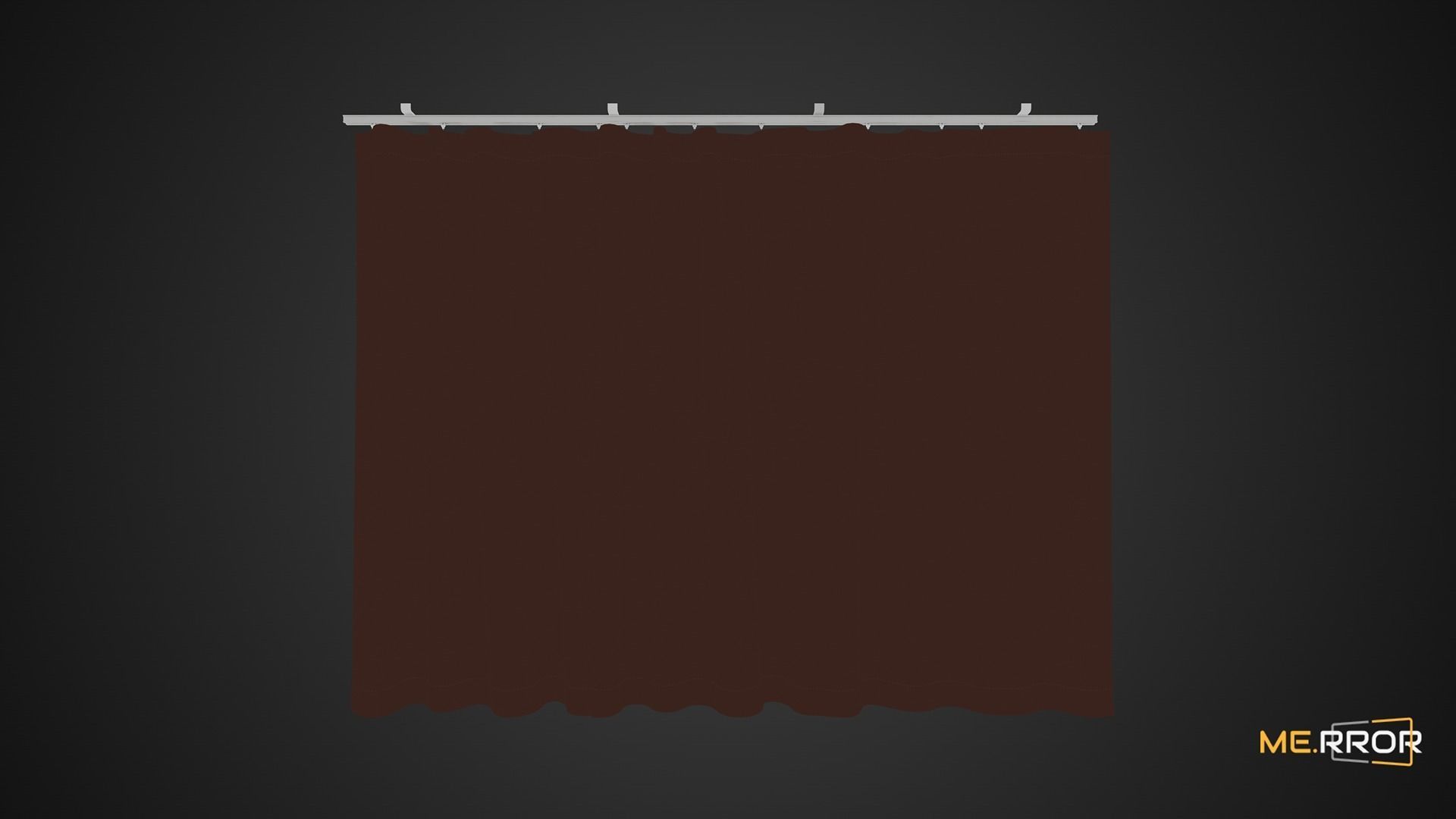 Game Ready Brown Curtain Low-poly 3D model_18