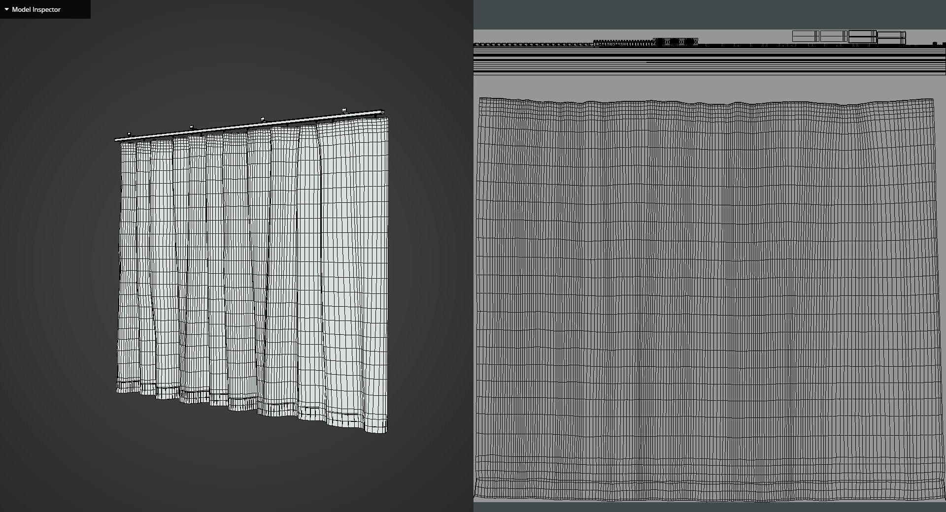 Game Ready Brown Curtain Low-poly 3D model_10