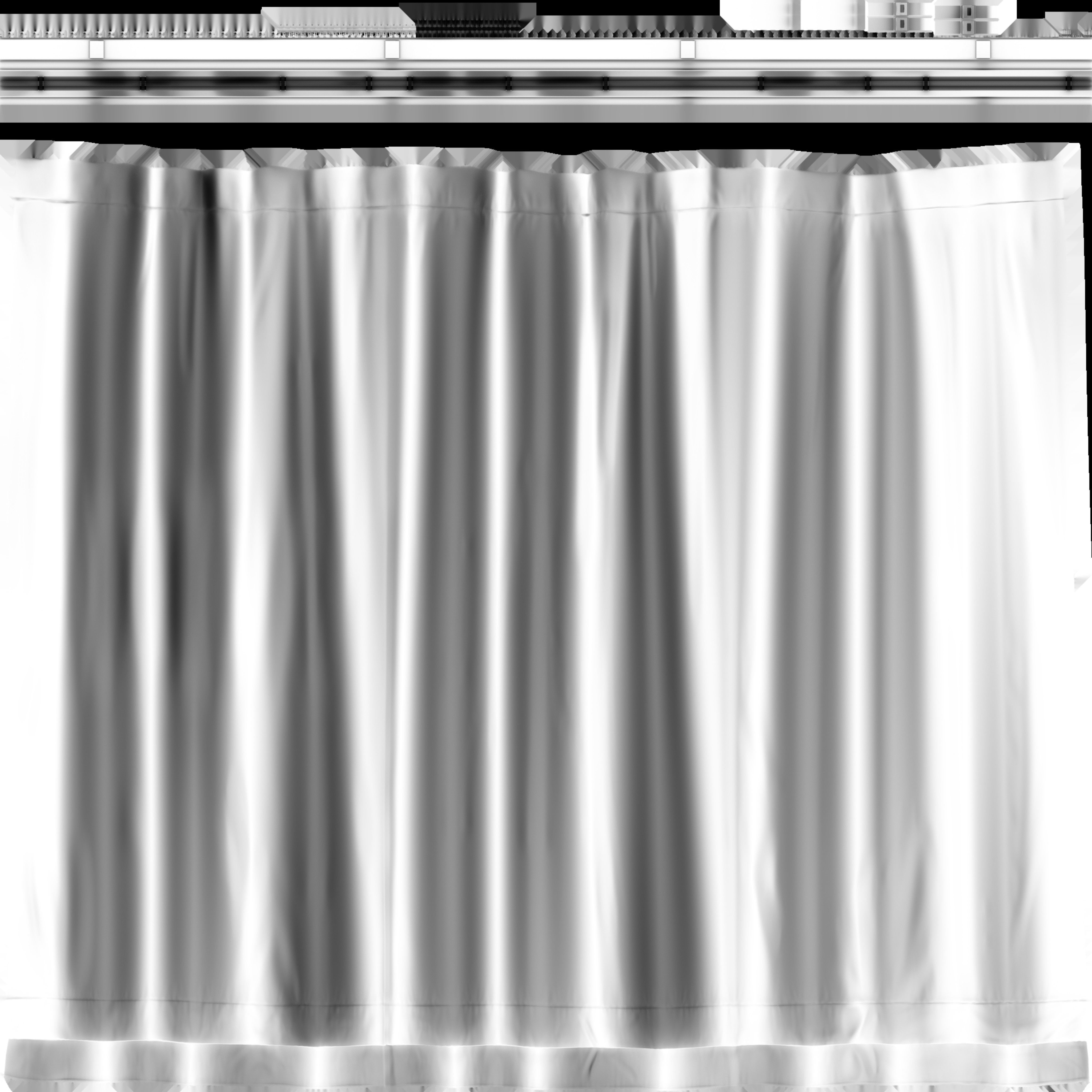 Game Ready Brown Curtain Low-poly 3D model_15