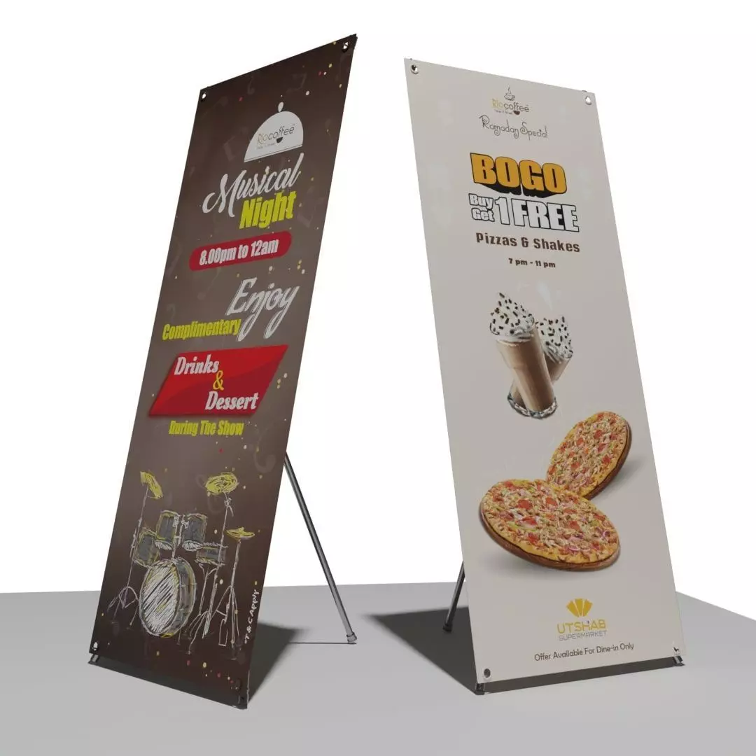 X Banner Free low-poly 3D model