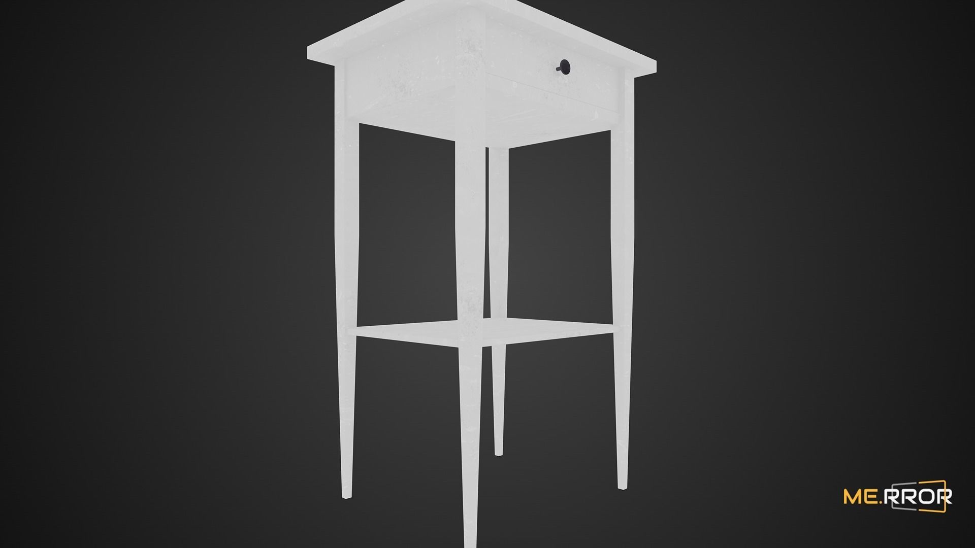 Game Ready White Drawer Low-poly 3D model_8