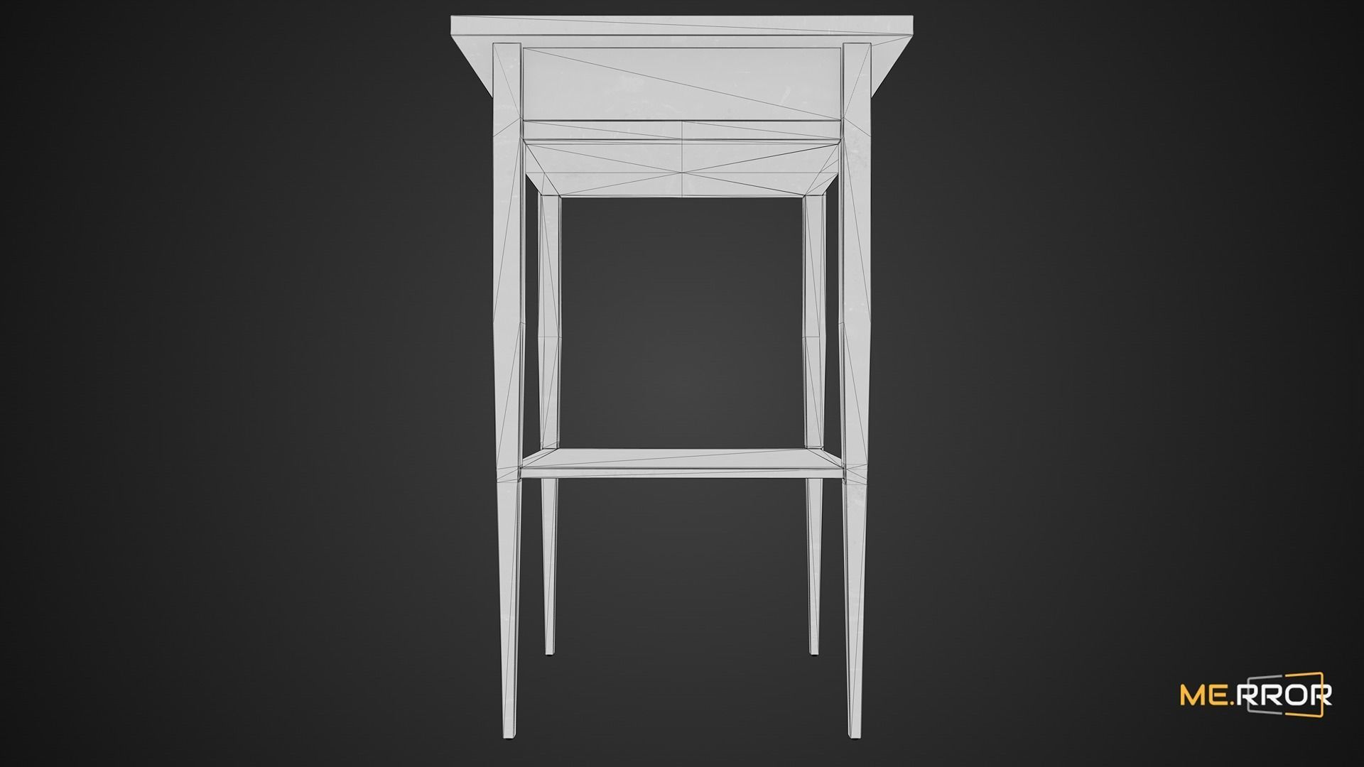 Game Ready White Drawer Low-poly 3D model_4