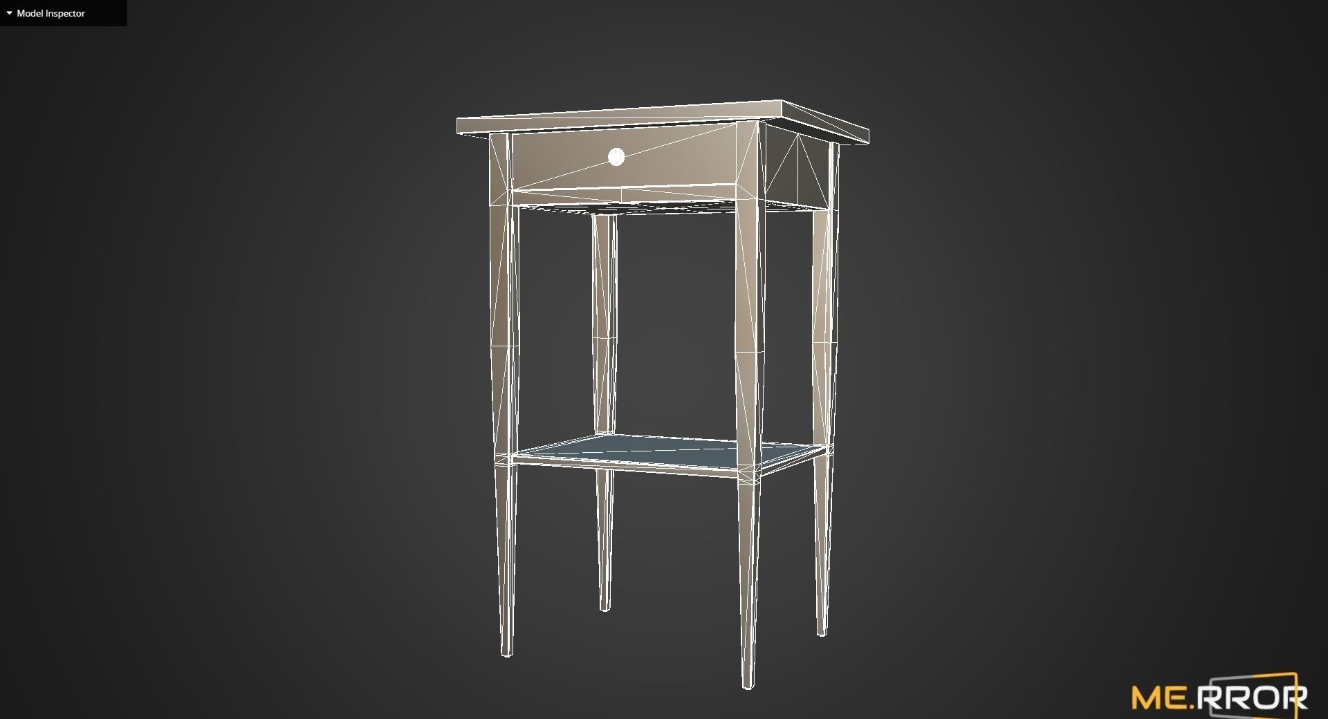 Game Ready White Drawer Low-poly 3D model_10