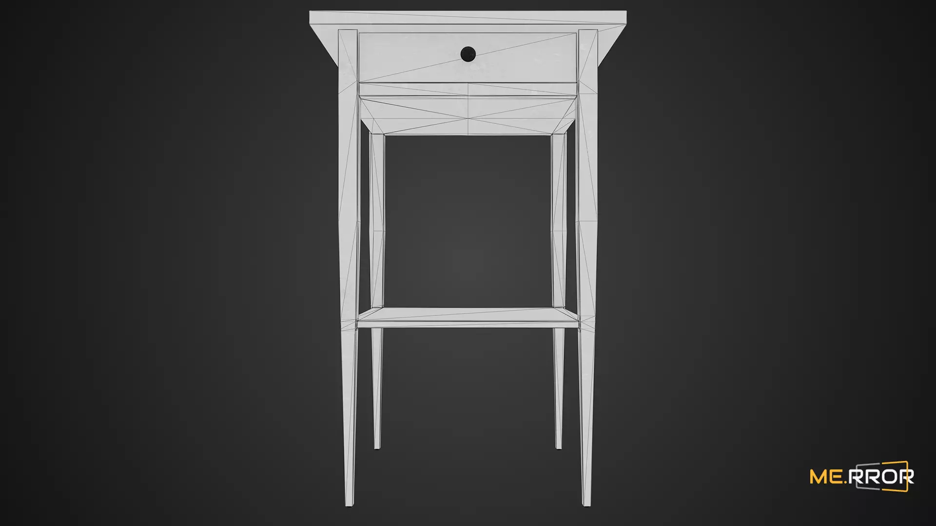 Game Ready White Drawer Low-poly 3D model_0