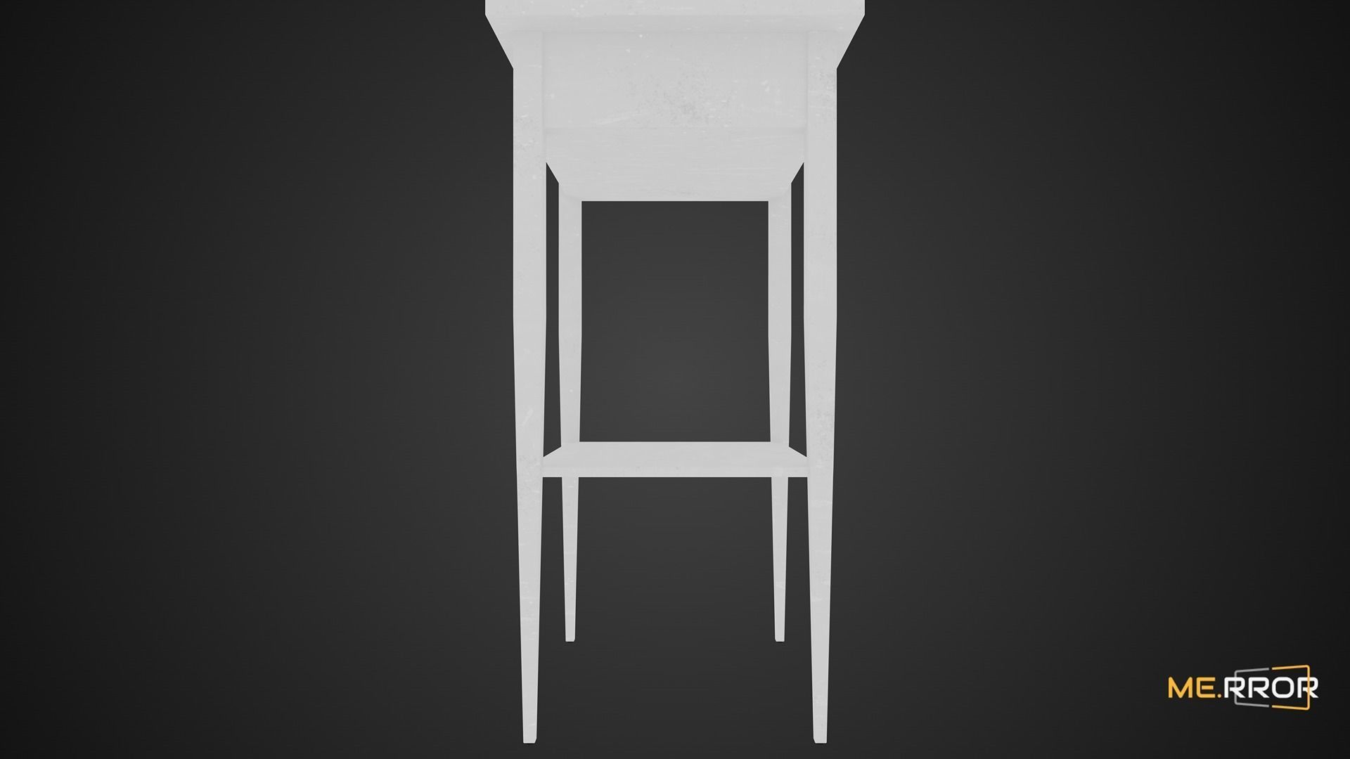 Game Ready White Drawer Low-poly 3D model_7