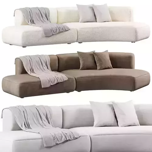 COSY CURVE Sofa Low-poly 3D model