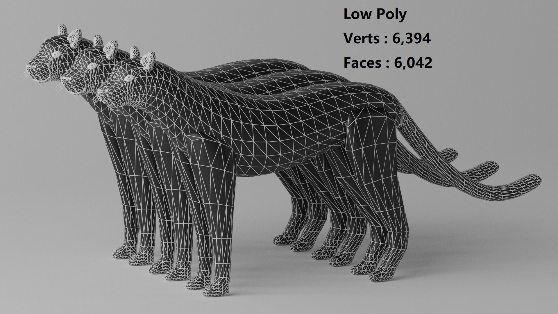 Cartoon Cheetah Black Panther Snow Leopard 1 3D model_11