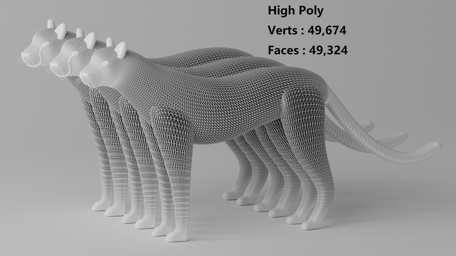 Cartoon Cheetah Black Panther Snow Leopard 1 3D model_9