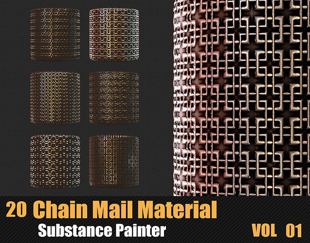 20 Chain Mail Materials In Substance Painter  Texture