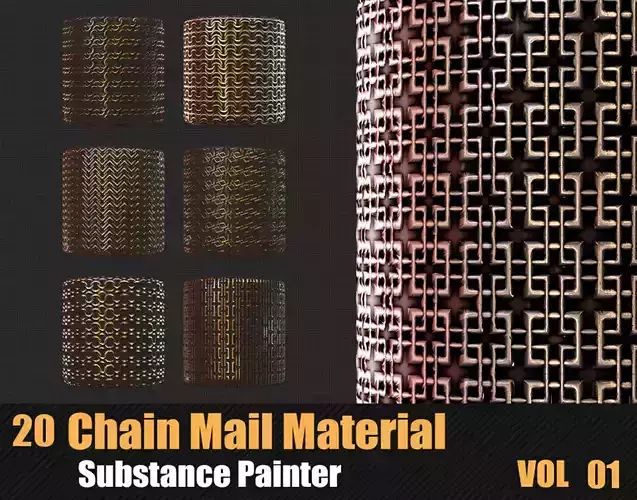 20 Chain Mail Materials In Substance Painter  Texture