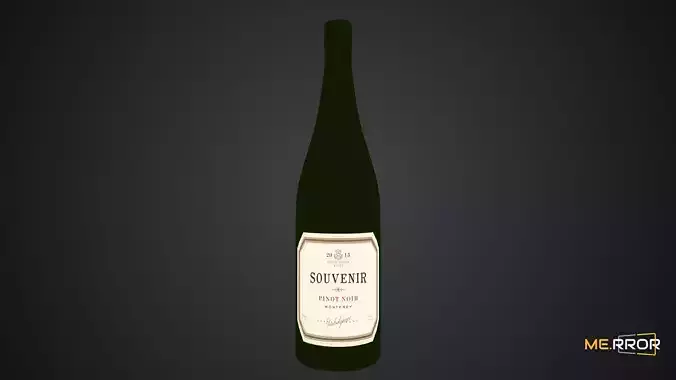 Game Ready Souvenir Wine Bottle Low-poly 3D model