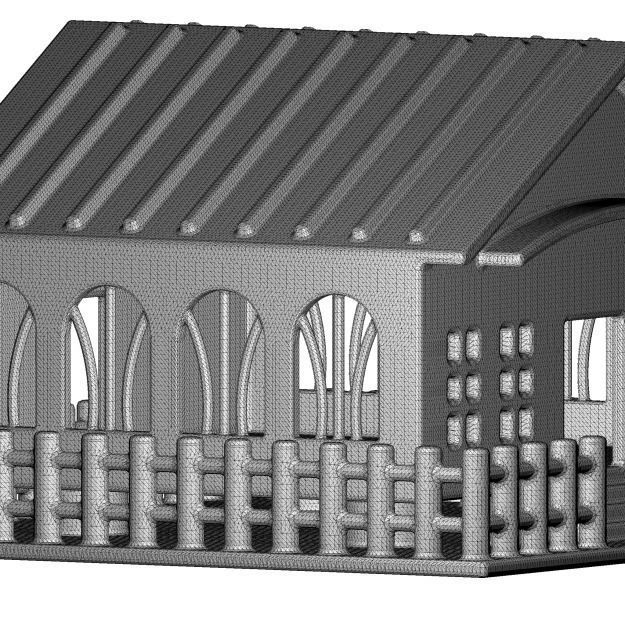 Wooden Holiday Cottage 3D model_7