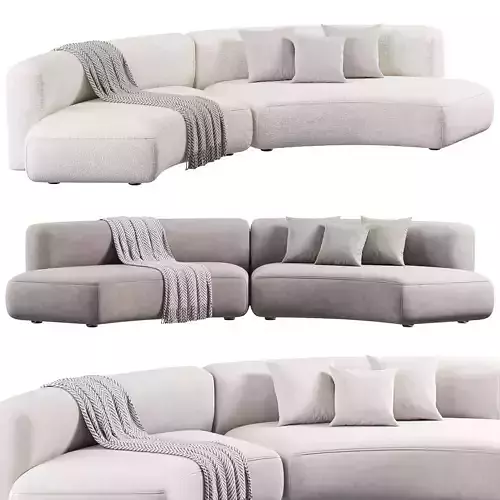 COSY CURVE Sofa 3 Low-poly 3D model