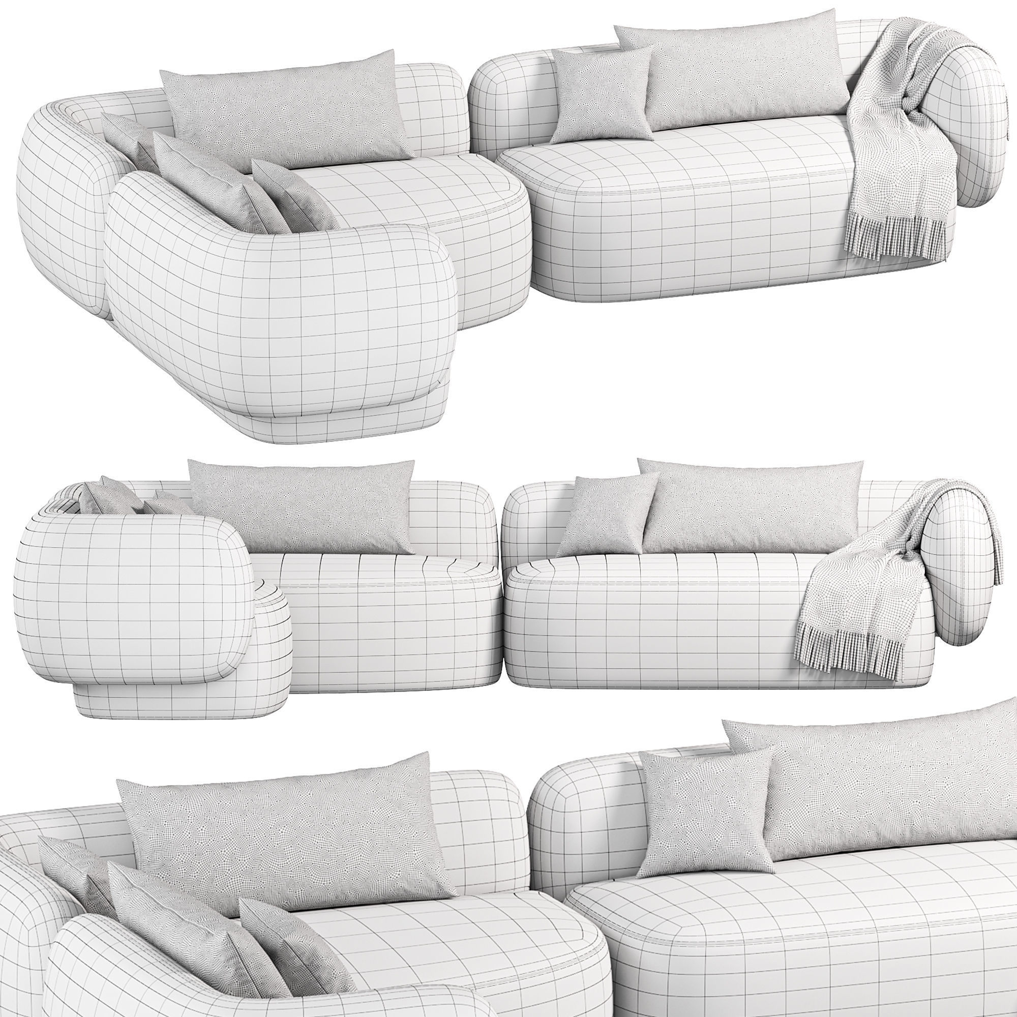 MILD SOFA Low-poly 3D model_3