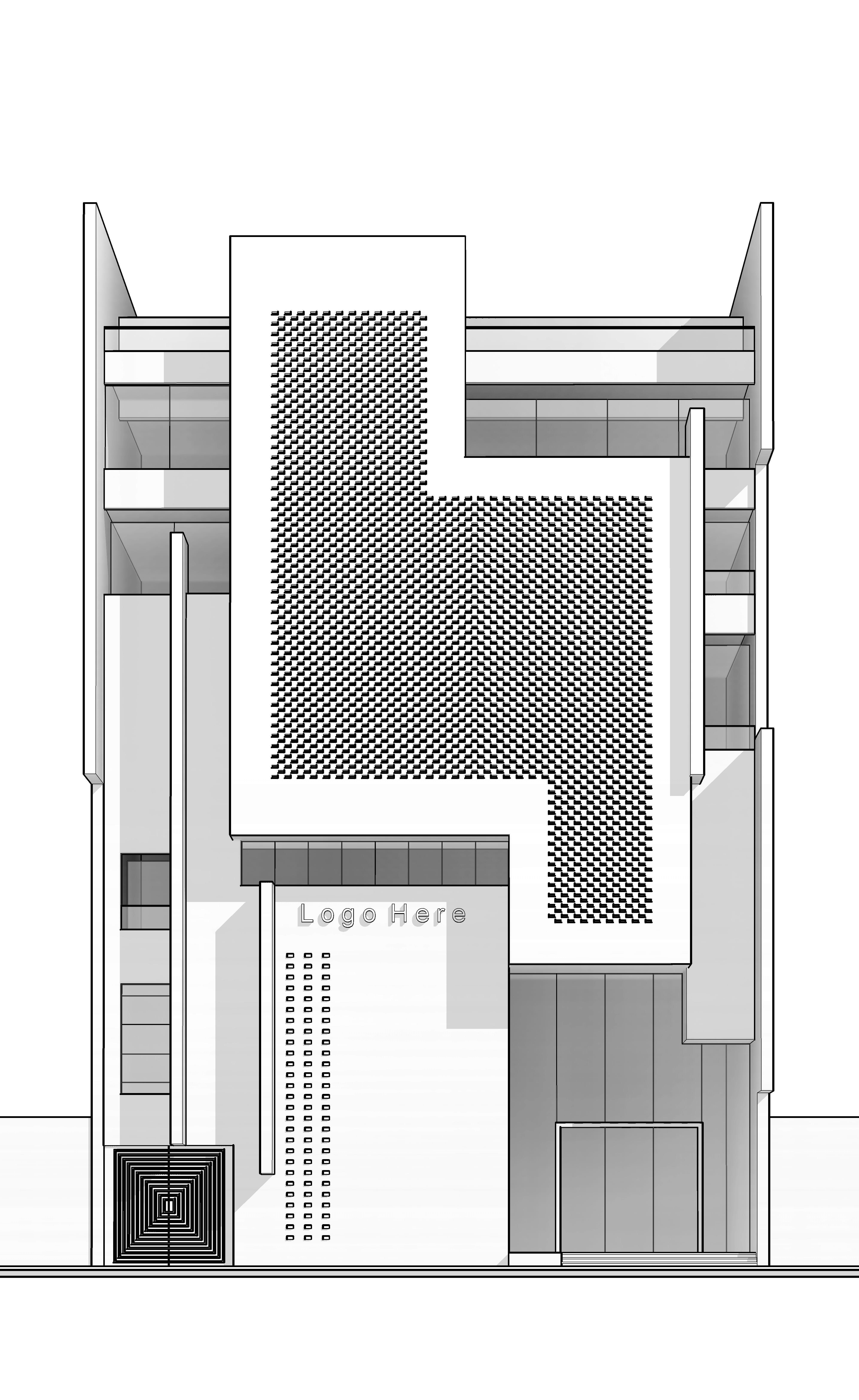 Modern Building N40 3D model_6