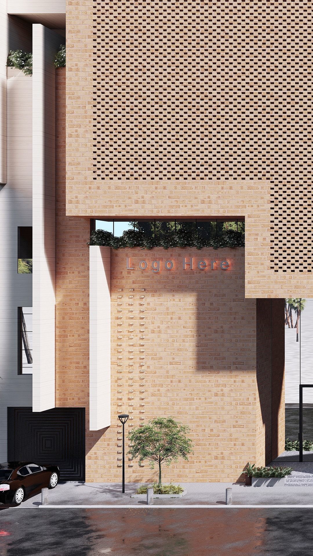 Modern Building N40 3D model_5