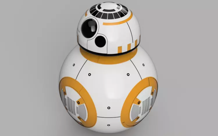 High-Quality BB-8 Astromech Droid 3D Model 3D print model_0