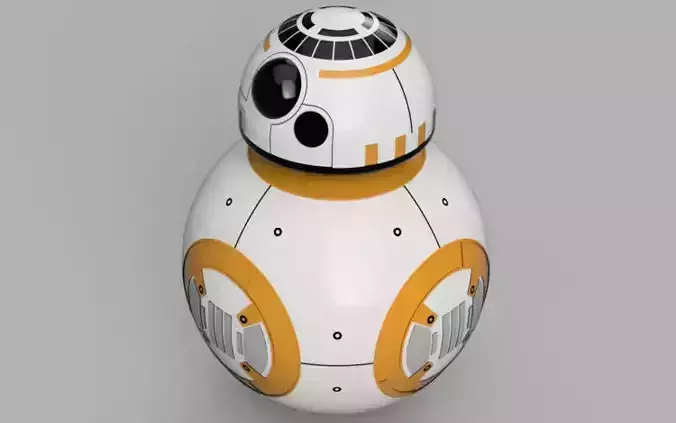High-Quality BB-8 Astromech Droid 3D Model 3D print model