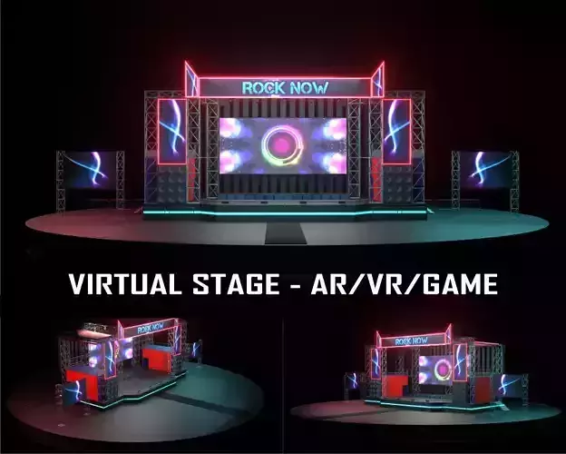 STAGE LOW POLY -  VR AR GAME MODEL